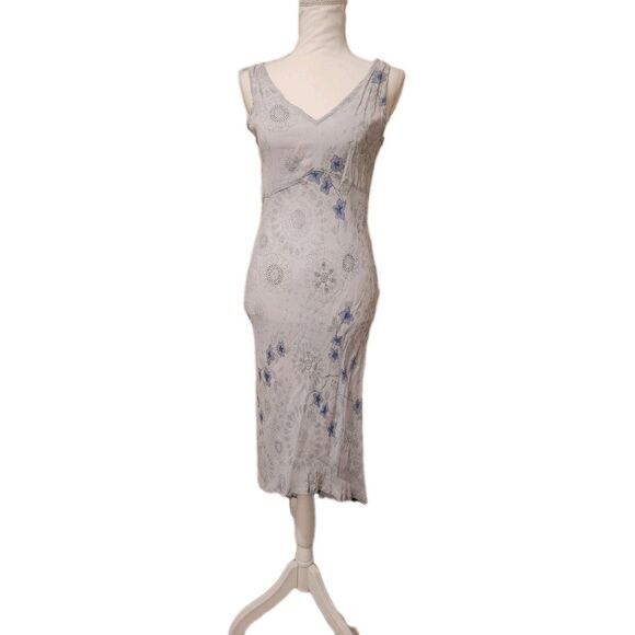 Just Class Dresses & Skirts - Vtg Y2k Fairy Asymmetrical Ruffle Floral Midi Slip Dress Feminine WhimsiGoth